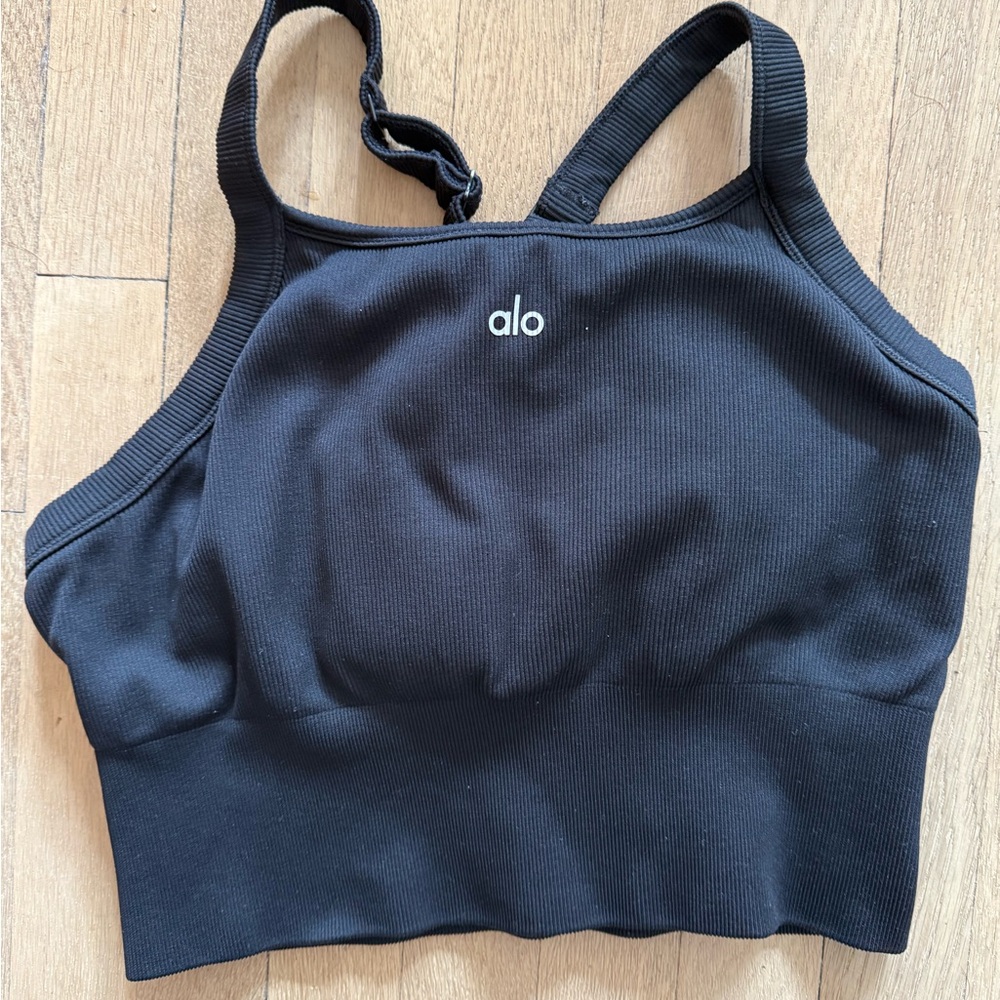 Alo Seamless Ribbed Favorite Bra Tank - L